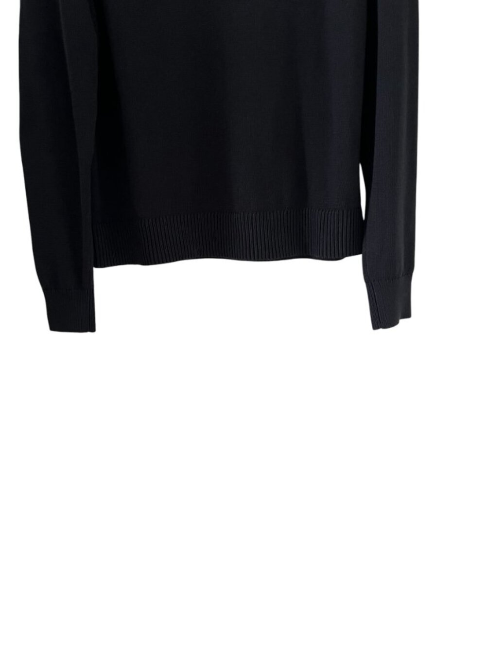 Everlane Mock Turtleneck Cotton Sweater In Black Size S - Picture 6 of 13
